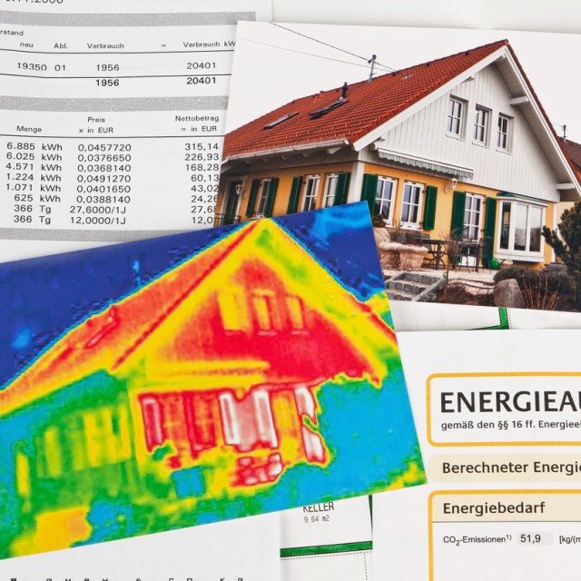 Ein Altbau-Haus mit schlechter Energieeffizienz