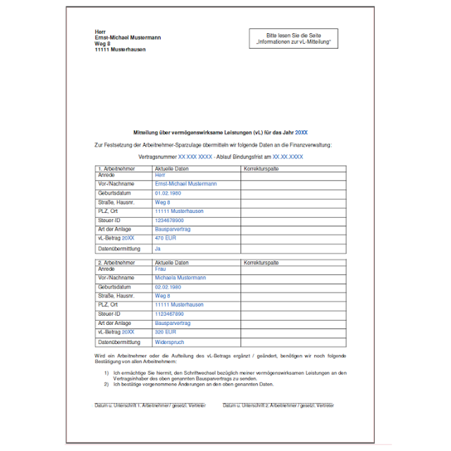 Ihre VL-Mitteilung VL-Mitteilung